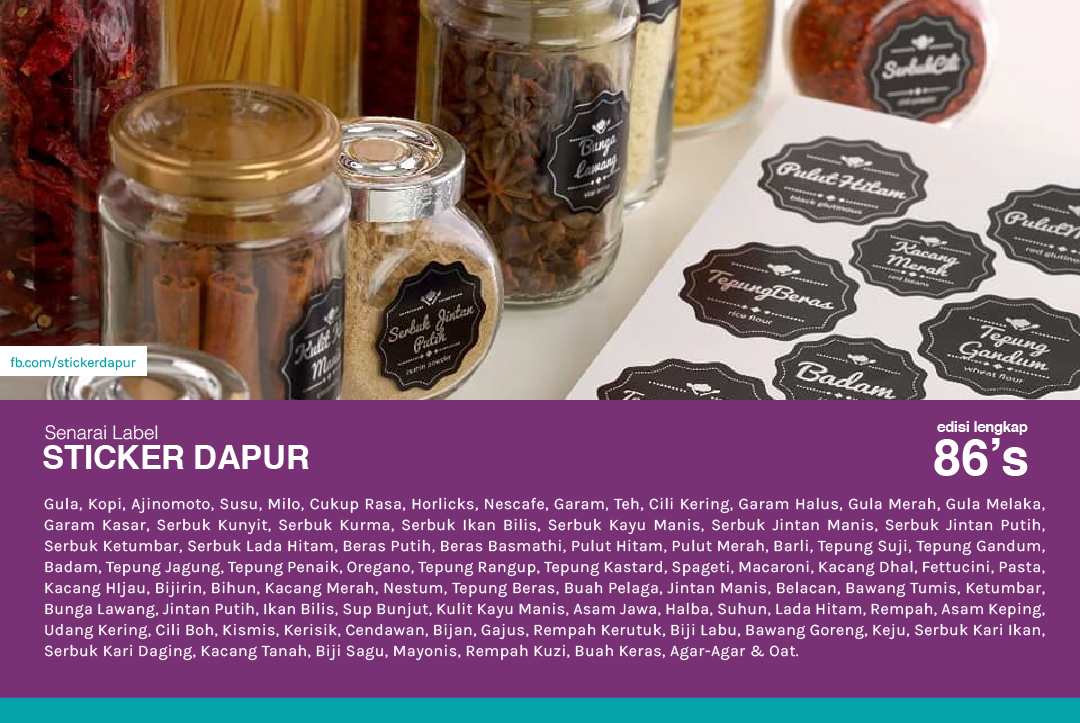 Sticker Dapur (Kecil)